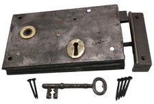 Large old antique steel brass