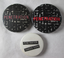 Penetration 3 X Vintage Circa 1979 Pin Button Badges Punk New Wave
