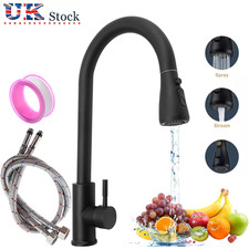 360° Kitchen Sink Mixer Taps Pull Out Spout Spray Single Lever Modern Mono Tap