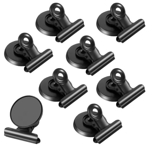 8pc magnetic bulldog clips - 8pc,