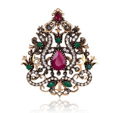 Vintage Style Enamel Crystal