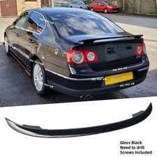 Fit For 2006-2010 VW Passat B6 3C Saloon Gloss Black Rear Boot Spoiler Universal