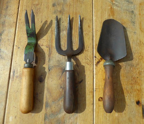 Vintage garden hand fork - vintage, fork,