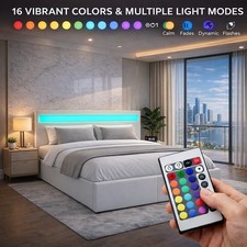 White 4ft6 Faux Leather Double