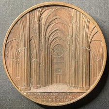 France: 1861 59mm Strasbourg J. Wiener Bronze Cathedral Medal