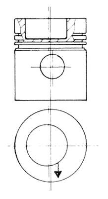 Kolbenschmidt 93831610 piston - 93831610,