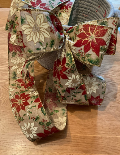 Christmas wired ribbon red - christmas,