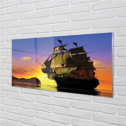 Tulup glass print 100x50 - 100x50, wall