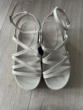 ASOS flat form sandals stone