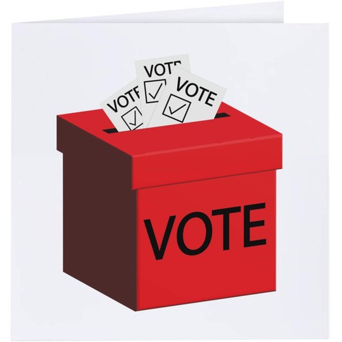 Voting ballot box greeting - box',