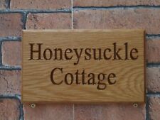 Personalised Oak house sign,Carved,Custom engraved outdoor wooden name plaque