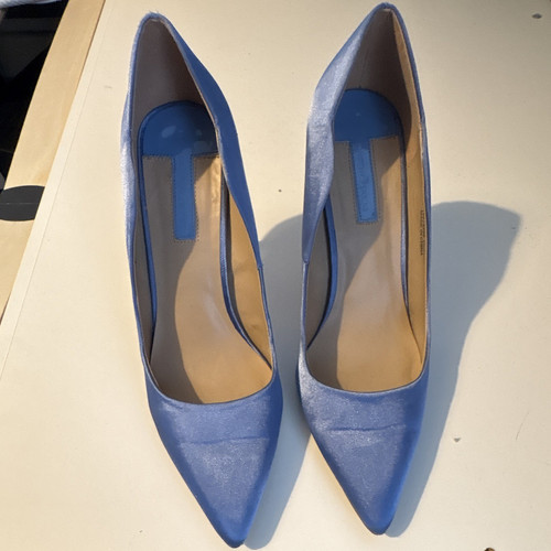 Zara blue court stiletto - blue, heels
