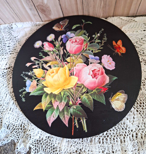 Upcycled floral wood lazy - wood,