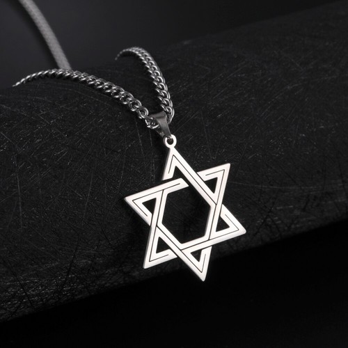 Star david necklace jewish - star, of