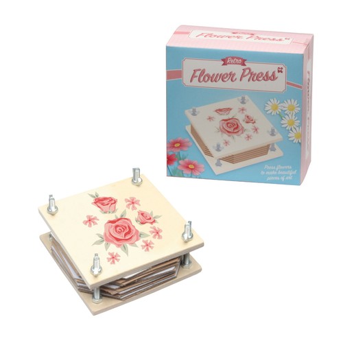 Retro flower press - retro,