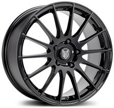Alloy Wheels 18" Fox FX004 Black Gloss For Lexus IS 220d [Mk2] 05-12