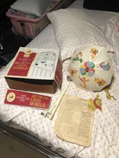 Vintage 1972 Winnie the Pooh Sears Musical Baby Spinning Crib Mobile Disney USA