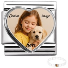 Custom Love HEART Photo Charm