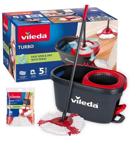 Vileda turbo 2in1 spin mop - mop, &