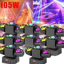105W RGBW LED Moving Head Beam Stage Laser Lighting DMX Rotating Disco DJ Lights