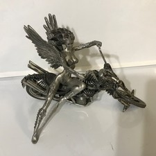 Pewter Temptation Rides the Beast 1999 Julie Bell Franklin Mint motorcycle