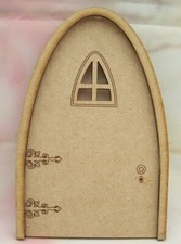 MDF Wooden fairy Door Arched window Elf Door Pixie Door Varied sizes