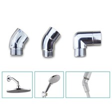 Durable Pipe Shower Head Elbow Adapter Connector Copper Silver Rustproof
