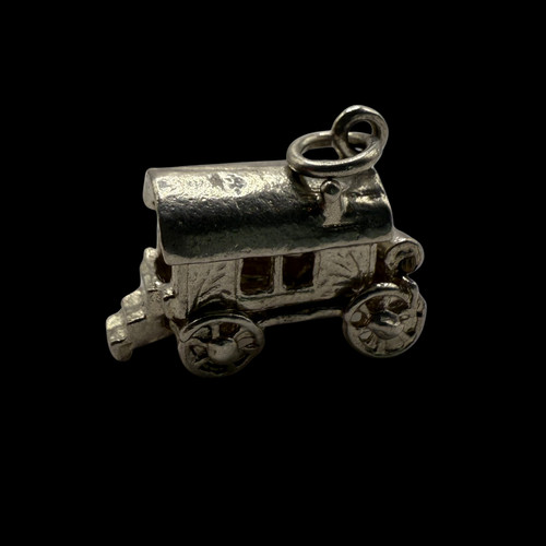 Vintage silver charm gypsy - charm,