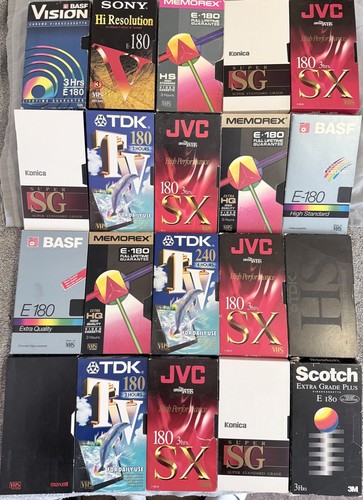 20x used blank vhs - video, tapes