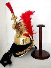 French Cuirassier Officer's Napoleon Style Brass Helmet With Working Head Red