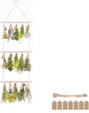 LGEGE 3Tier Herb Drying Rack for Flower Drying, Hanging Herb Dryer Rack with 25