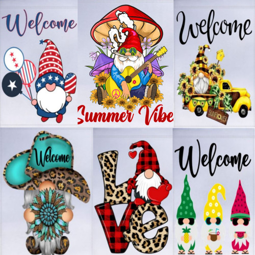Gnome garden flag - gnome,