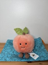 JellyCat Amuseable Peach - 12CM Mini Christmas Gift Brand New w/Tags&Dust Bag