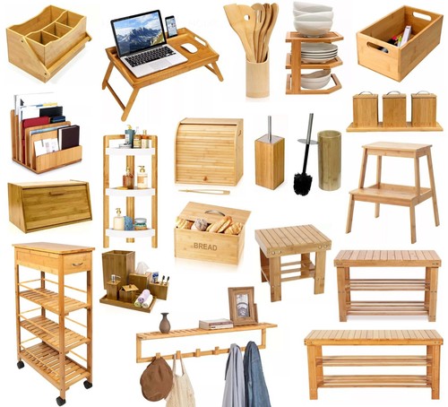 Natural bamboo kitchen - bamboo, storage