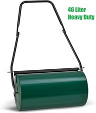 46L Heavy Duty Green Garden Lawn Roller Water Sand Filled Grass Manual Roller