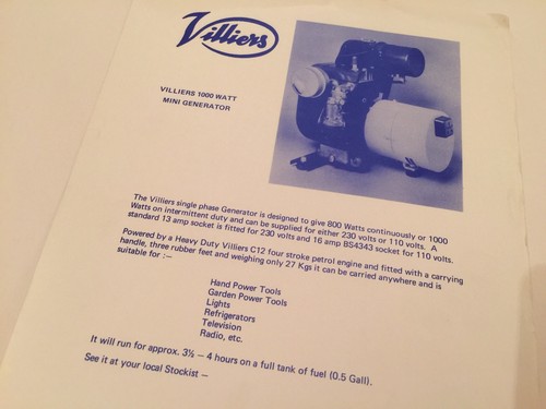 Villiers 1000 watt mini - 1000,
