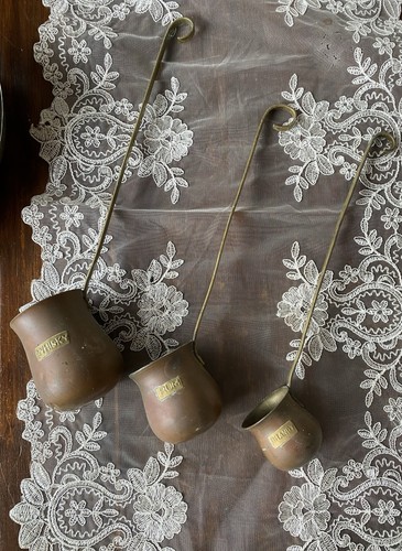 Copper and brass spirt measure - spirt,