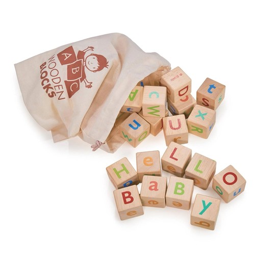 Wooden alphabet blocks - alphabet, by