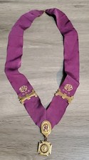 Vtg RAOB Masonic Royal Antediluvian Order of Buffaloes Sash Medal - Free Mason