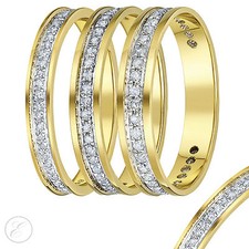 9ct Yellow Gold Diamond Eternity Rings Third Carat ,Quarter Carat ,0.15ct 1/6 ct