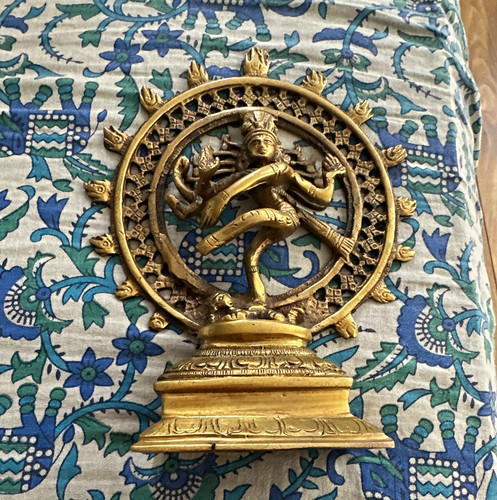 Gold metal shiva nataraja - metal,