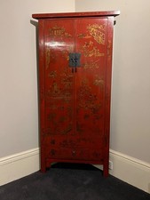 Pair Chinese lacquered corner