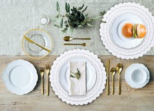 White Wood Charger for Dinner