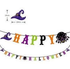 Halloween Bunting banners hanging（Colored letters）