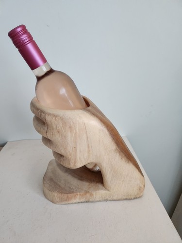 Handcrafted natural wood hand - natural,