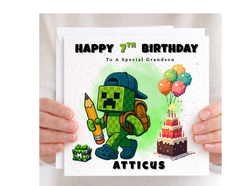 Minecraft happy birthday - minecraft, card