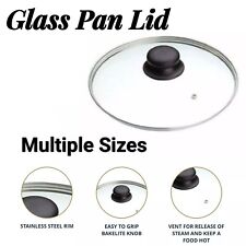 Glass Lid Cover Replacement Vented Frying Pan Saucepan Casserole Wok All Sizes