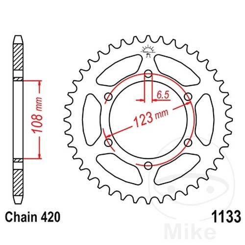 Rear sprocket fits - rear, sachs