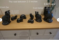 Moorside Ceramic Vintage Black Ceramic Cats (8)