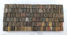 Vintage Letterpress wood/wooden printing type block typography 118pc 17mm#TP-229